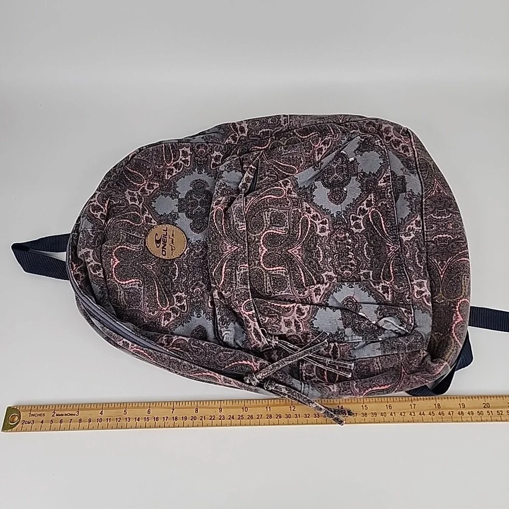 Vintage O'Neill Unisex Backpack Surfer Retro Hippie Beach Bag Paisley Design